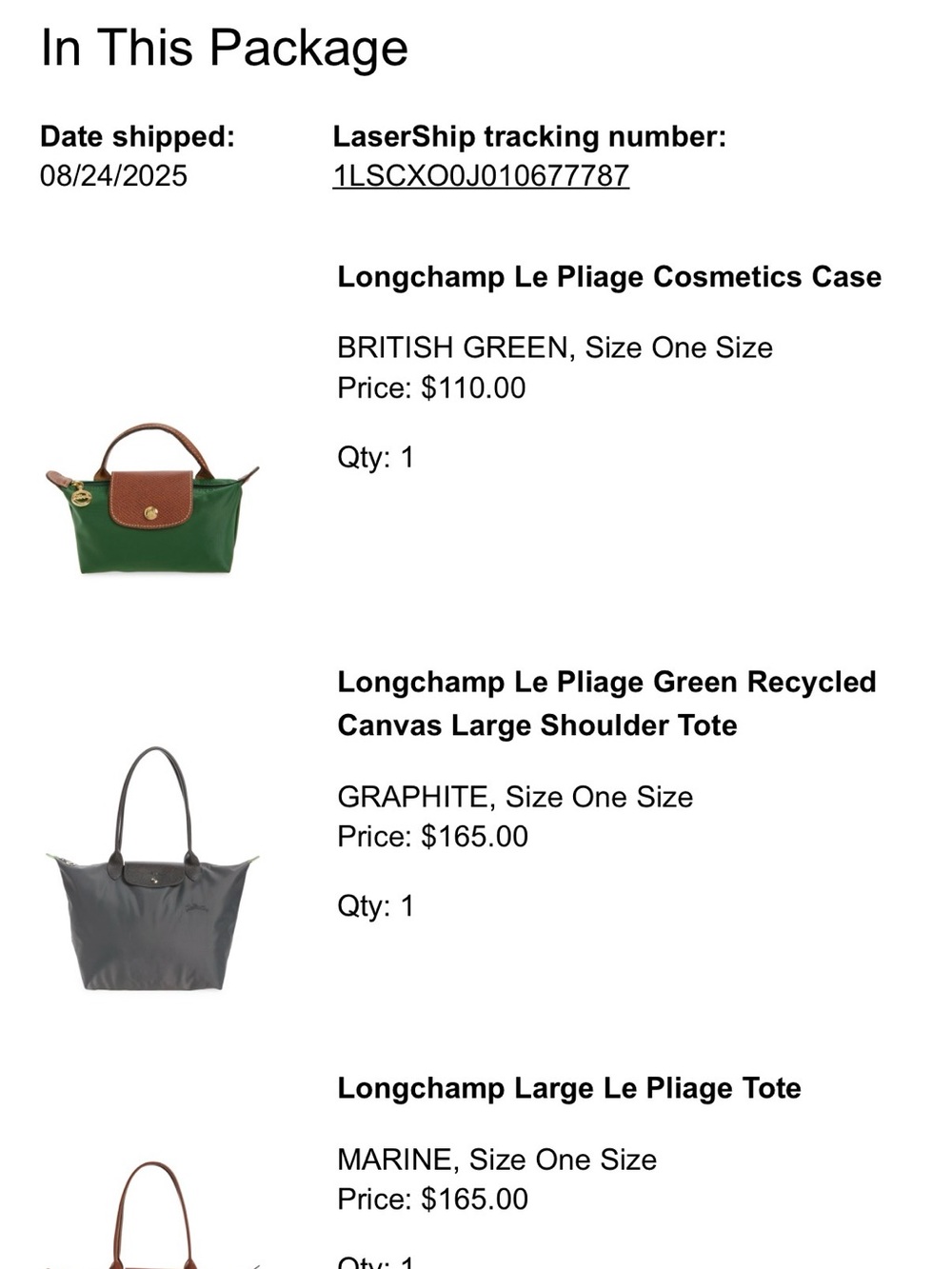 Longchamp Le Pliage Cosmetics Case in British Green - Picture 16 of 16